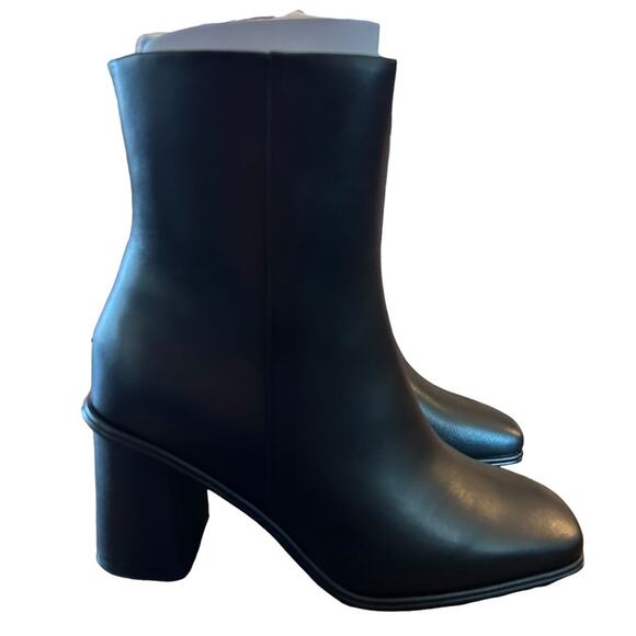Splendid Vale Leather Square Toe Block Heel Classic Timeless Bootie NEW Size 6 - Picture 1 of 9